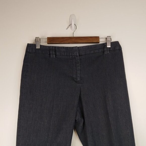LOFT Petites Dark Wash ANN Cuffed Capri Size 10P - Picture 2 of 11